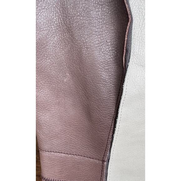 3.1 Phillip Lim Women’s Size 4 Two Tone Shift Leather Dress Sleeveless Modern - Picture 10 of 11